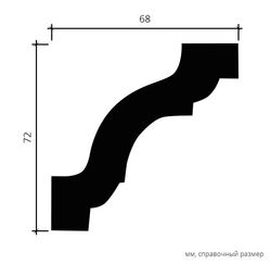 Карниз пенополиуретан, 2000x68x72 мм