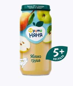 ПЮРЕ ФРУТОНЯНЯ ЯБЛОКО ГРУША 250ГР