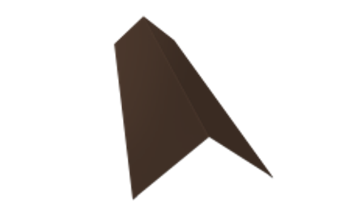 Планка конька плоского 145х145 матовый RAL 8017 шоколад (2м)