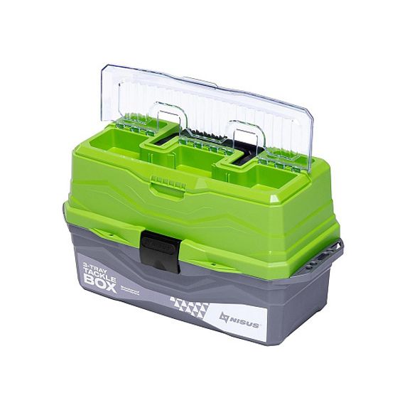 Ящик для снастей NISUS Tackle Box трехполочный зеленый (N-TB-3-G)