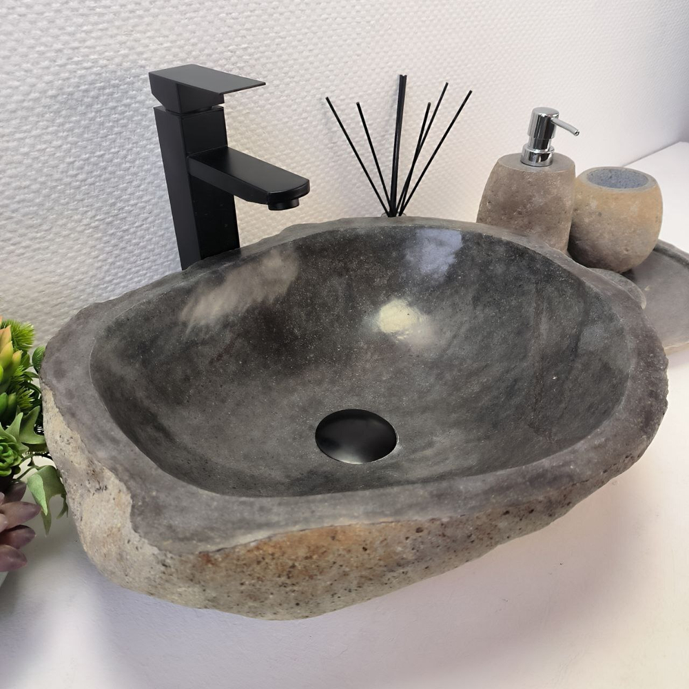 Раковина из речного камня RS63342 (44*39*14) 0122