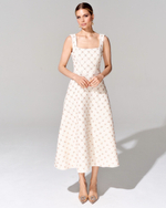 Платье длины миди из премиального твида