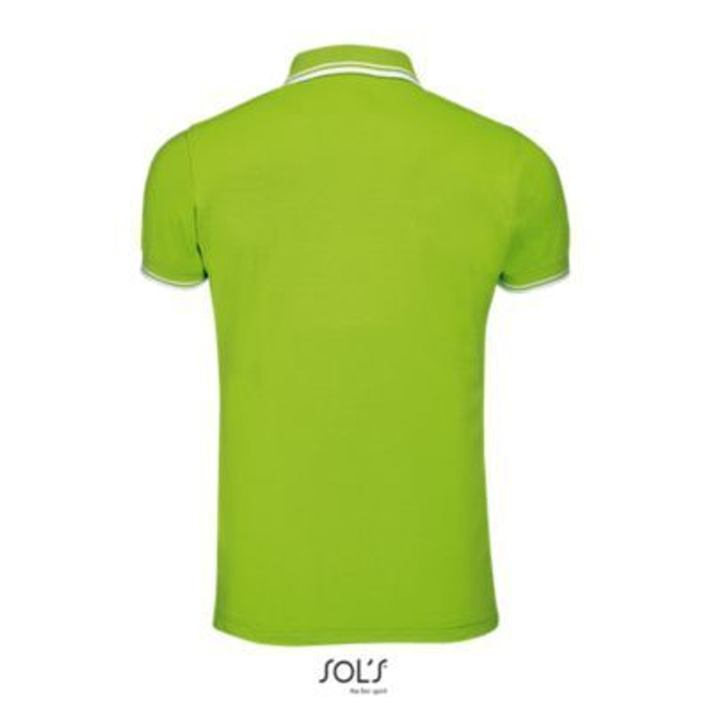 Футболка Polo мужская Pasadena, 100% хлопок, цвет лайм, размер М