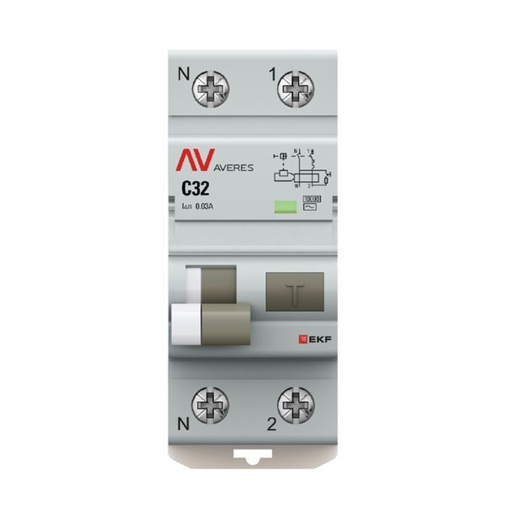 Автомат дифференциальный EKF rcbo10-1pn-32C-30-ac-av