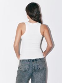 Топ халтер в рубчик "Белый" женский