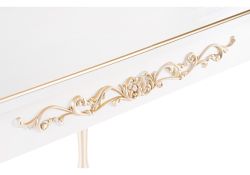 Стол Бевье 150(200)х90х77 молочный / золото