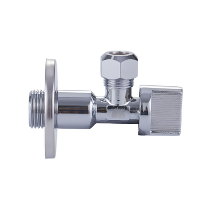 ViEiR Кран-цанга угловой ХРОМ д/смесителей 1/2"х3/8"х10мм (VER56)