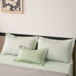 Комплект постельного белья на резинке Сатин Aurora Veil/Вуаль Авроры с Покрывалом AVR005