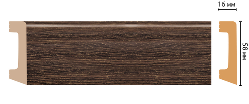 Плинтус напольный Decomaster D234-81 58х16х2400мм