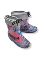 Детские резиновые сапоги с чулком.