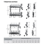 Коллекторная группа 1" евроконус 3/4" на 9 выходов с расходомерами Altstream