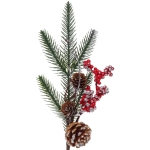 Ветка декоративная «Зимний шарм» 35 см