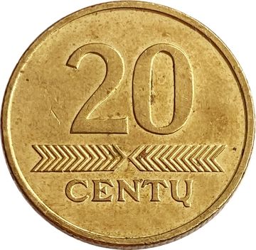 20 центов 1997-2014 Литва