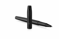 Ручка-роллер Parker  IM Achromatic, Black BT, стержень: F, цвет чернил: black, в подарочной упаковке.