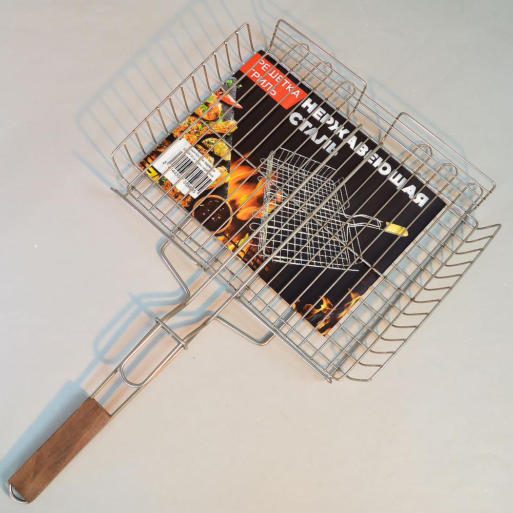 Решетка для барбекю 32*24*5см нерж глубокая