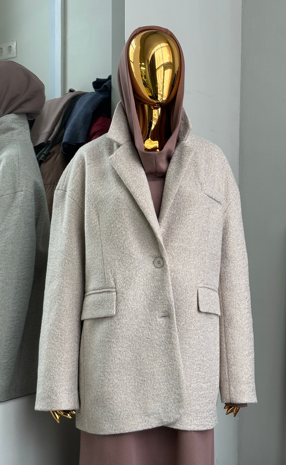 Жакет - полупальто / макадамия