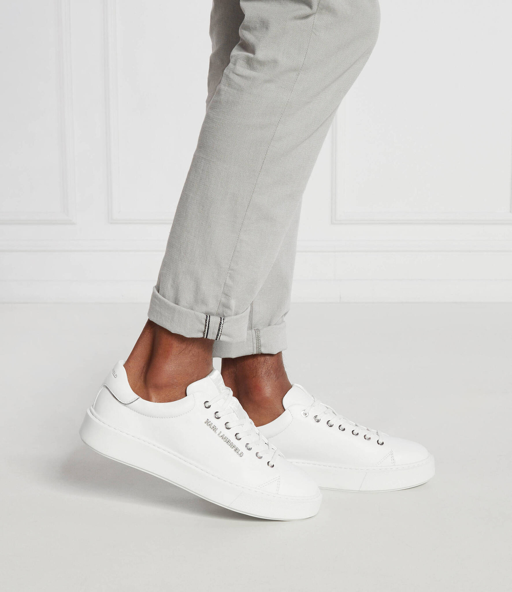 Кожаные кроссовки maxi kup Karl Lagerfeld - белый(KL52219)