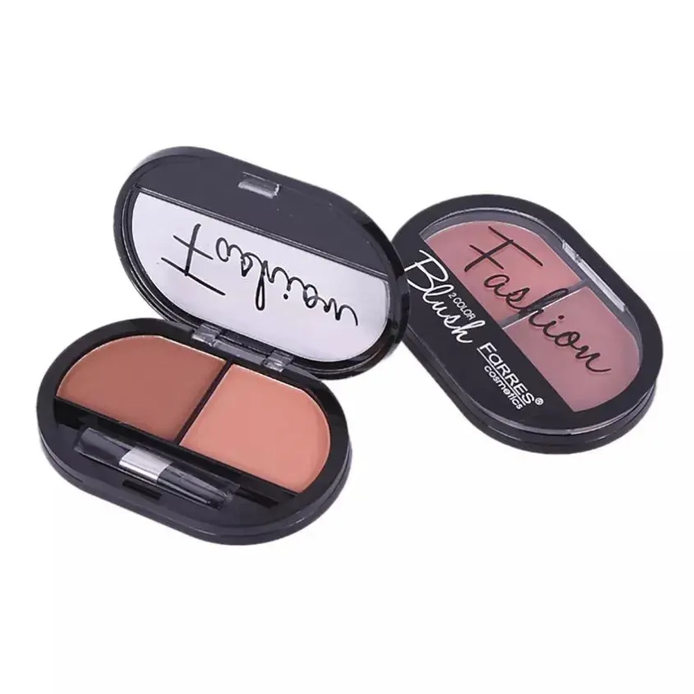"FARRES" Румяна компактные 2-х цветные тон 02 коралловый, пыльная роза