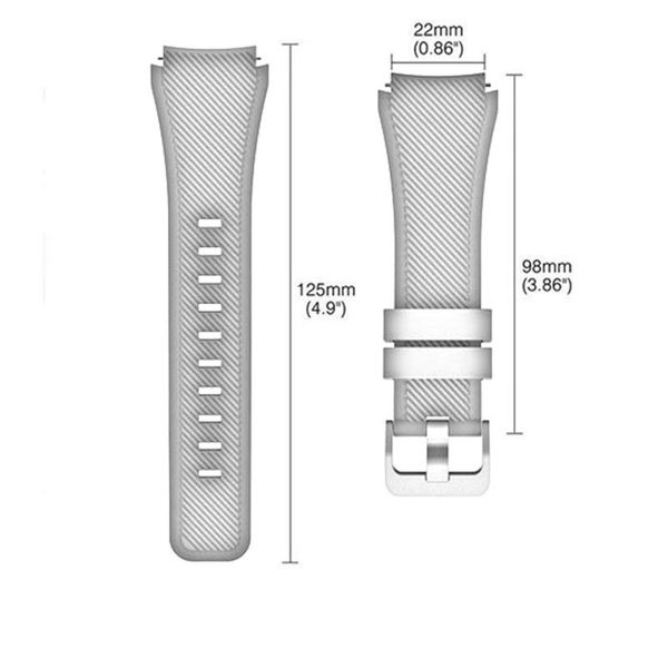 Силиконовый ремешок для Samsung Gear S3/Galaxy Watch 46 Fohuas Silicon Band 22мм (темно-синий)