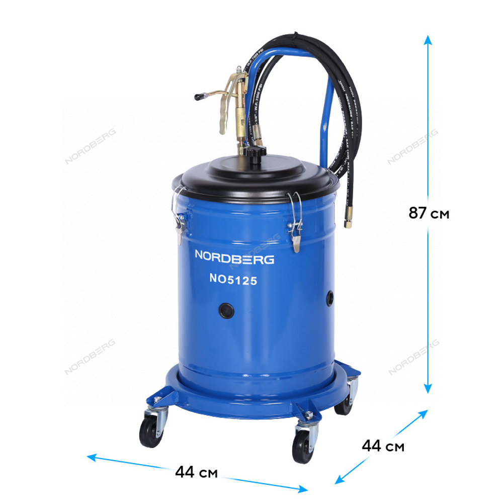 Установка электрическая для раздачи густой смазки с баком, 25 л NORDBERG NO5125