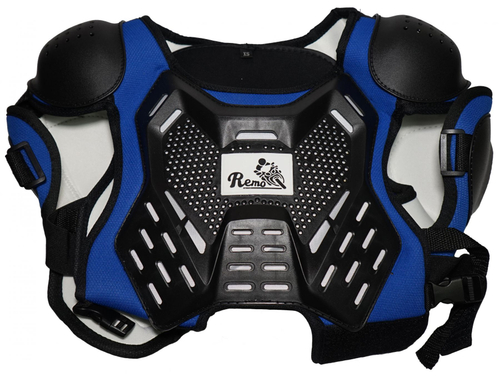 Комплект (черепаха+налокот+наколен) REMO чёрный-синий G4 M