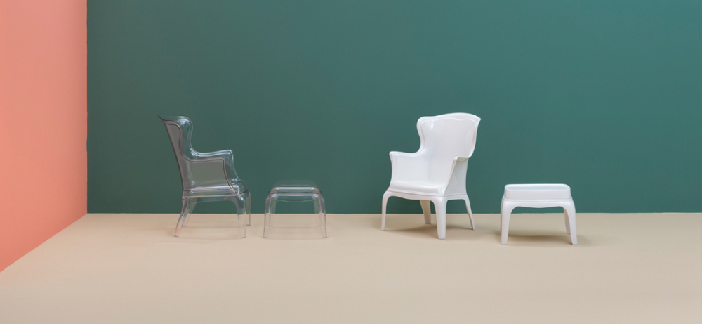 Стол-пуф прозрачный пластиковый Pasha