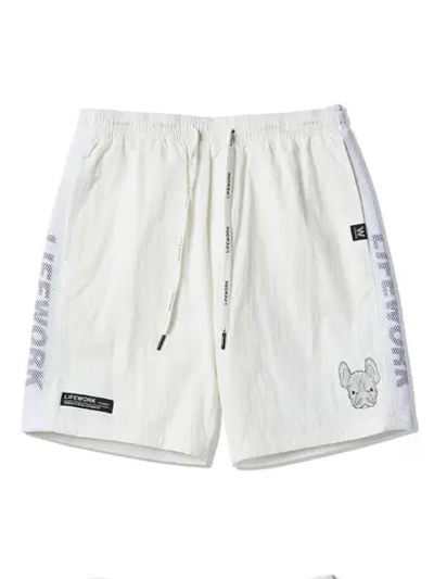 Шорты нейлоновые с сетчатыми полосками