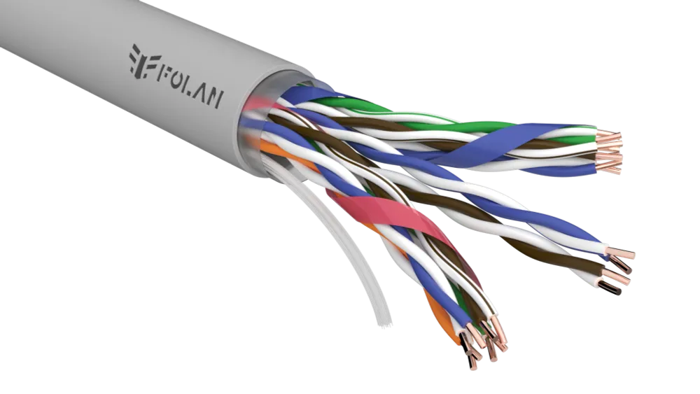 Кабель Folan UTP 10PR Cat5e 24AWG INDOOR (бух 305м)