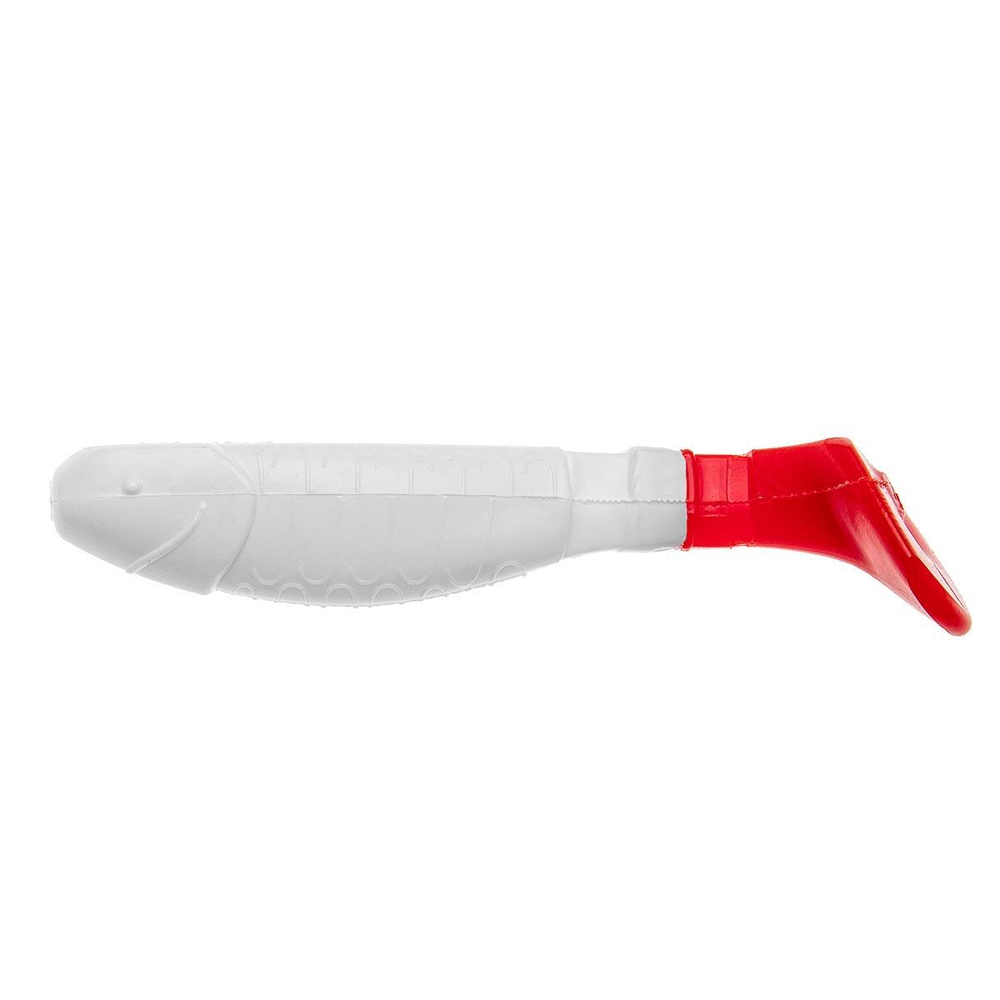Виброхвост Chubby 3,55"/9 см White RT 5шт. (HS-4/1-003) Helios