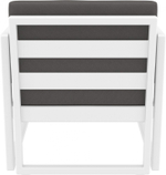 Кресло пластиковое с подушками Siesta Contract Mykonos, белый, темно-серый