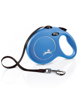Поводок-рулетка Флекси New Classic лента L (до 50кг) 8м. синяя