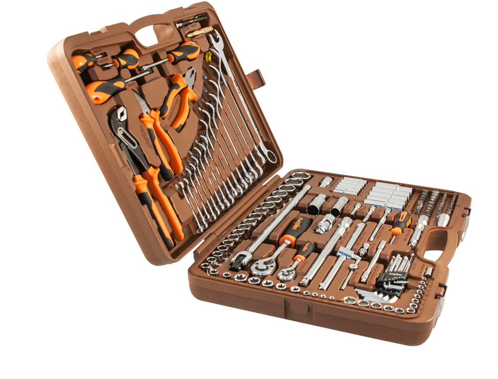 OMT143SL Набор инструмента универсальный 1/4", 1/2"DR, 143 предмета