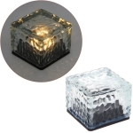 Фонарь садовый «Куб» 7*7*5,5 см, на солнечной батарее, Теплый белый