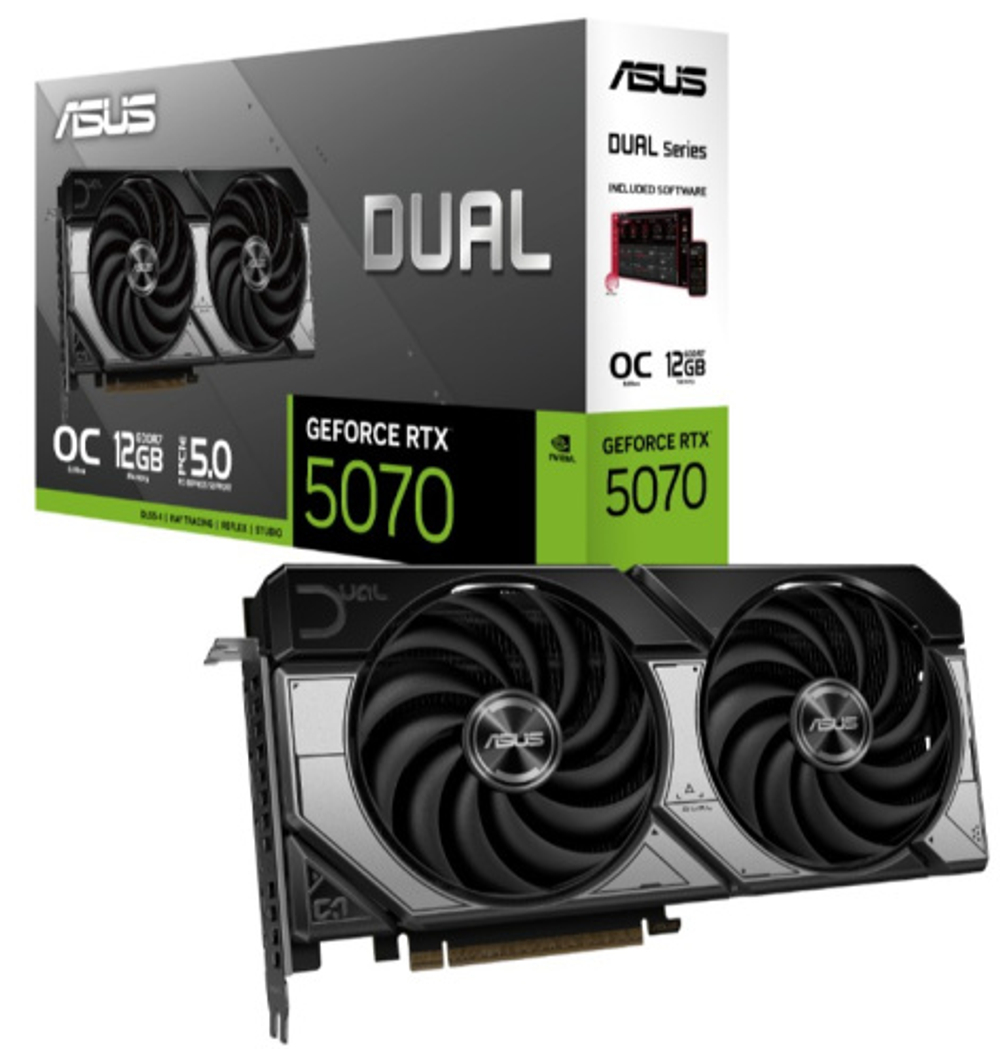 Видеокарта ASUS GeForce RTX 5070 DUAL OC (DUAL-RTX5070-O12G)