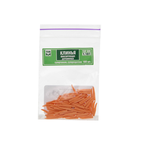 Клинья фиксирующие оранжевые деревянные 100 шт. "ТОР ВМ"