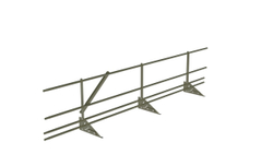 Кровельное ограждение Fachmann KO/SK/SN-600-2-3000 Фальцевый крепеж RAL
