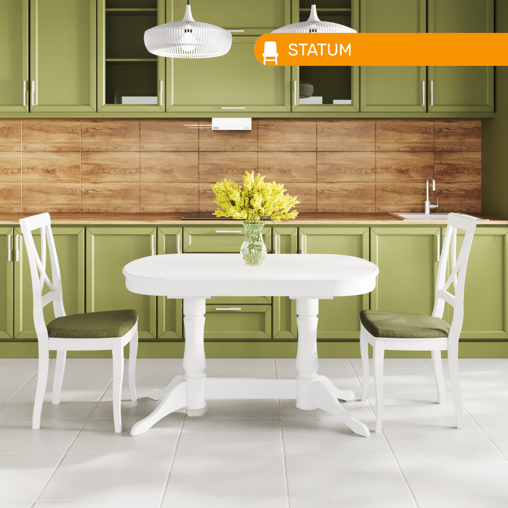 Стол деревянный STATUM, цвет белый матовый