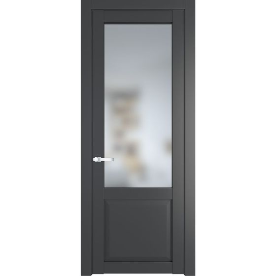 Межкомнатная дверь эмаль Profil Doors 2.2.2PD графит остеклённая