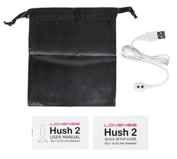 Черная анальная вибропробка HUSH 2 Size S - 12,1 см.