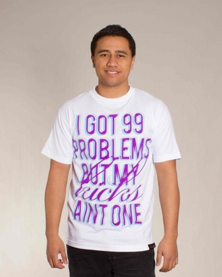 Футболка Sneaktip 3D 99 Problems белая