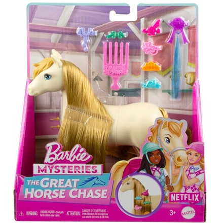 Barbie - Лошадь Торнадо с яркими волосами для укладки + 8 аксессуаров HXJ36 / артикул   HXJ29 HXJ36  / GTIN 194735230952