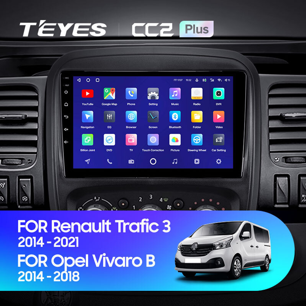 Teyes CC2 Plus 9"для Renault Trafic 3 2014-2021