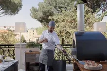 Печь для пиццы на газе и дровах Alfa Pizza Quattro Pro Gas (4 пиццы)