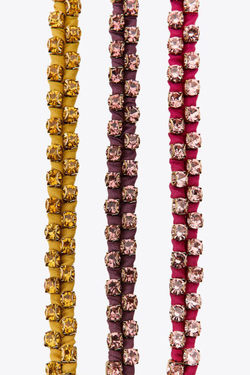 ZARA НАБОР ИЗ 3 ТКАНЕВЫХ БРАСЛЕТОВ С УКРАШЕНИЯМИ, РАЗНОЦВЕТНЫЙ