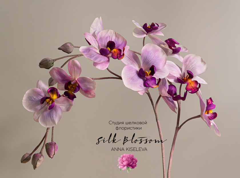 Видео-мастер-класс Орхидея Фаленопсис из шелка
