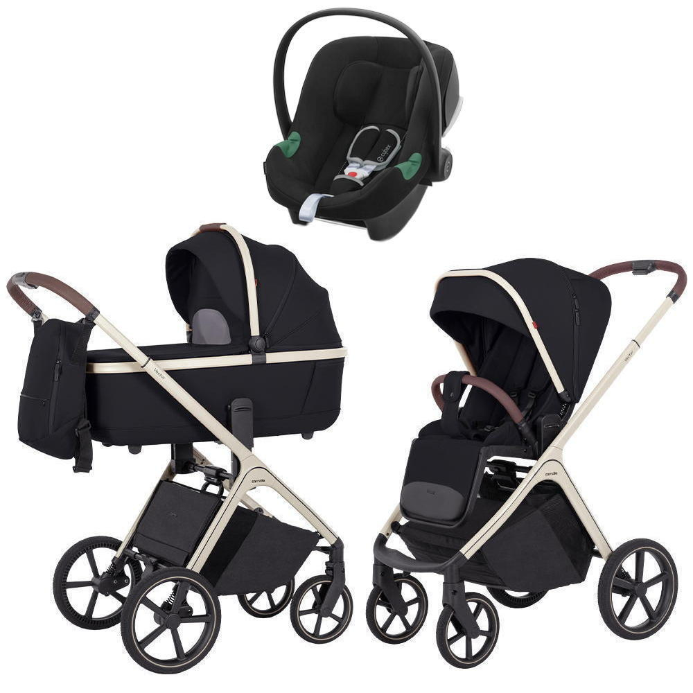Коляска Carrello Vector CRL-6550 и автокресло Cybex Aton B2 Volcano Black 3 в 1 Pearl Black