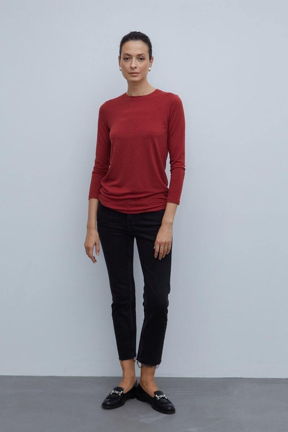 Лонгслив Ангора вишневый