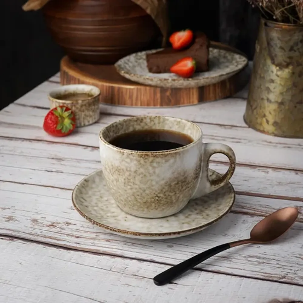 Чайная пара 330 мл d 9,8 см h7,5 см Brown Spider Silk P.L. Proff Cuisine [4]