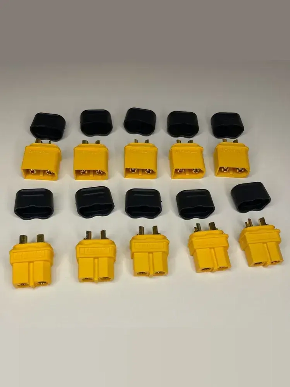 Разъем Xt 60 с кожухом 10 шт. Комплект из пары двух-контактных разъемов Xt 60 (мама + папа; 5 пар, 10 шт.))