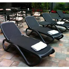 Шезлонг Omega черный